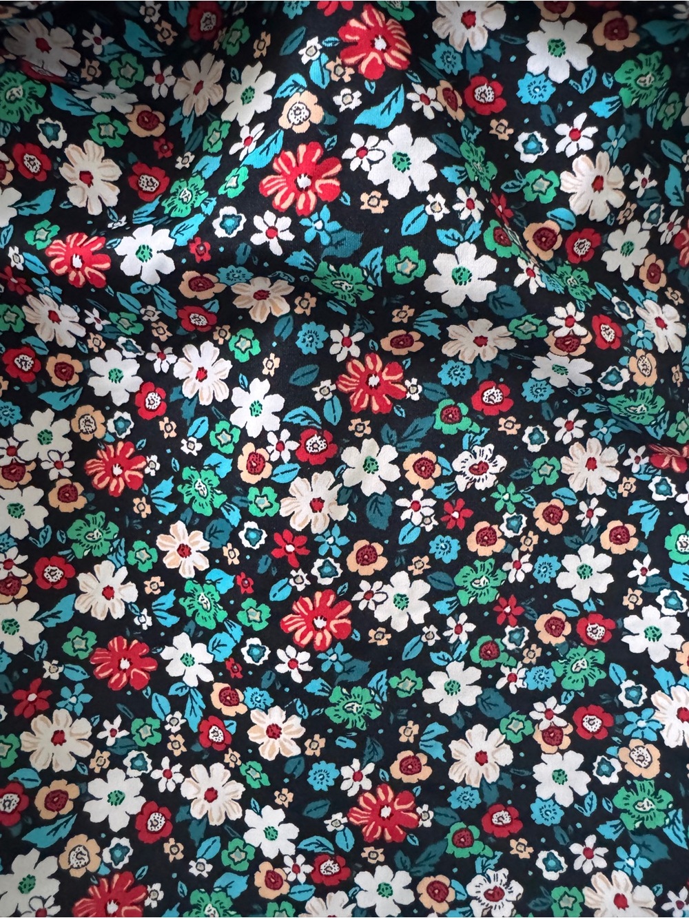 Lands' End Black Floral Tankini Swimwear Top - 14D - Picture 8 of 10